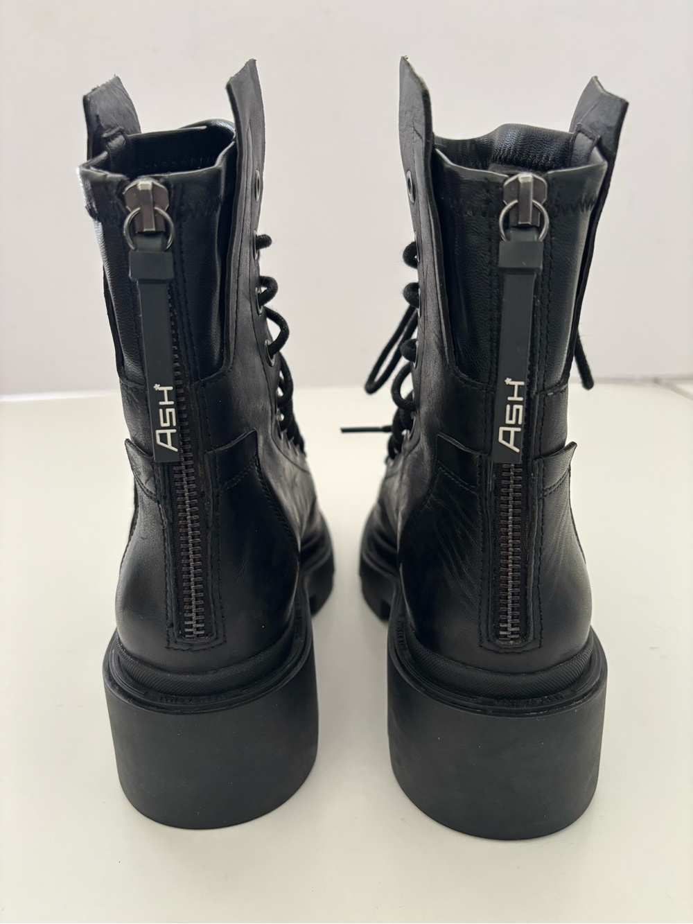 ASH Madness Women’s Leather Zip Heeled Boots Size 36 - Picture 9 of 10